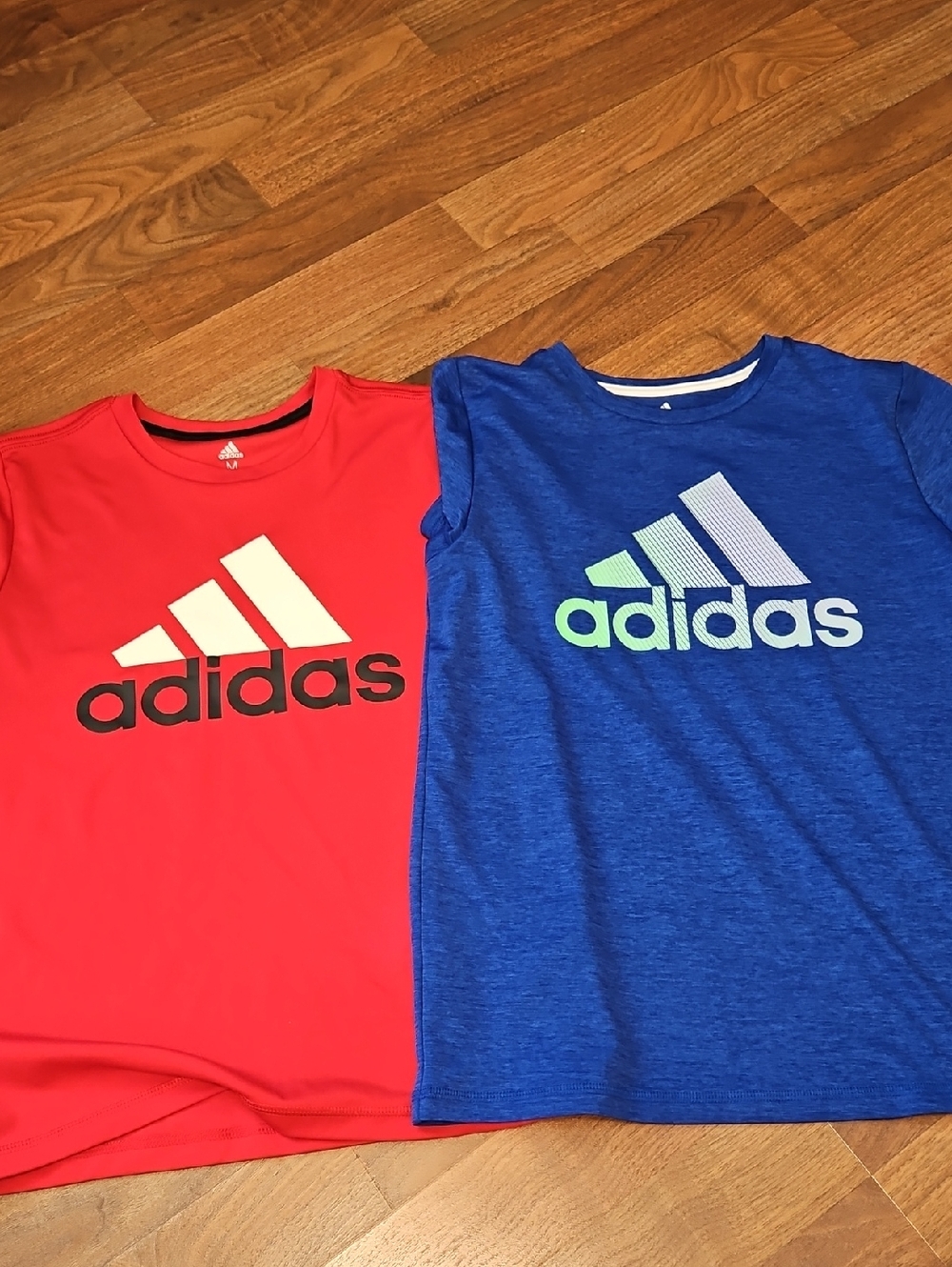 adidas Red & Blue Logo Short Sleeve Tees for Kids